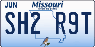 MO license plate SH2R9T