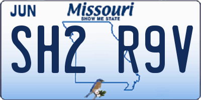 MO license plate SH2R9V