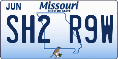 MO license plate SH2R9W