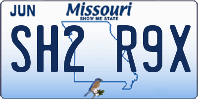 MO license plate SH2R9X
