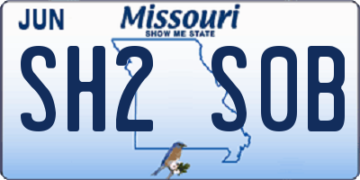 MO license plate SH2S0B