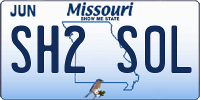MO license plate SH2S0L