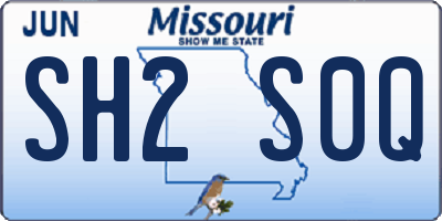 MO license plate SH2S0Q