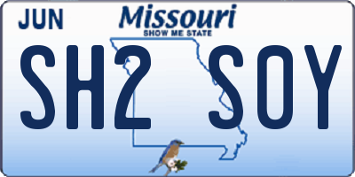 MO license plate SH2S0Y