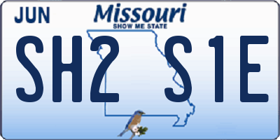 MO license plate SH2S1E