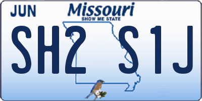 MO license plate SH2S1J
