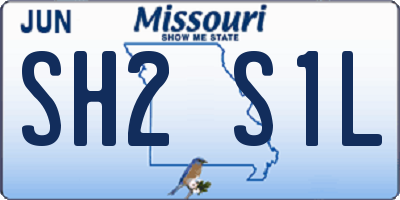 MO license plate SH2S1L