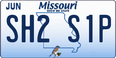 MO license plate SH2S1P