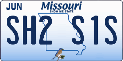 MO license plate SH2S1S