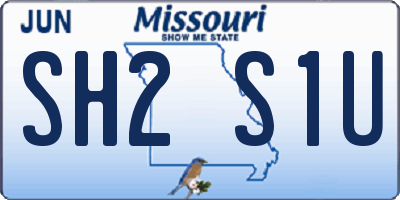 MO license plate SH2S1U