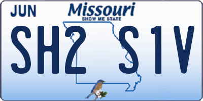 MO license plate SH2S1V