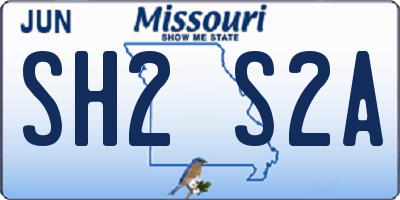 MO license plate SH2S2A