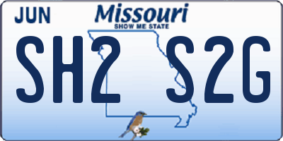 MO license plate SH2S2G