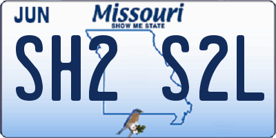 MO license plate SH2S2L