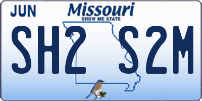 MO license plate SH2S2M