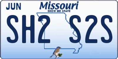 MO license plate SH2S2S