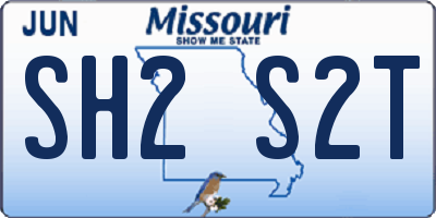 MO license plate SH2S2T