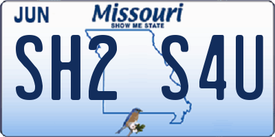 MO license plate SH2S4U