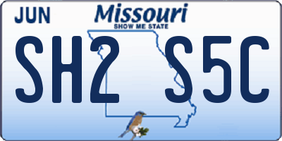 MO license plate SH2S5C
