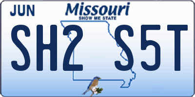 MO license plate SH2S5T