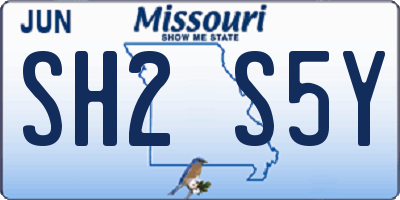 MO license plate SH2S5Y