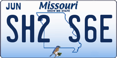 MO license plate SH2S6E
