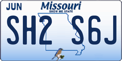 MO license plate SH2S6J
