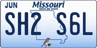 MO license plate SH2S6L