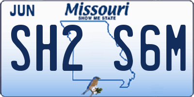 MO license plate SH2S6M