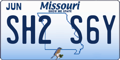 MO license plate SH2S6Y