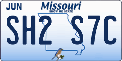 MO license plate SH2S7C