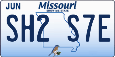 MO license plate SH2S7E