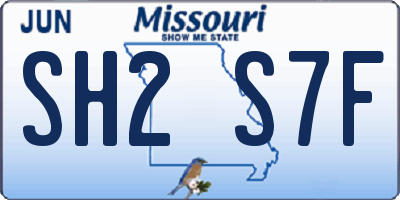 MO license plate SH2S7F