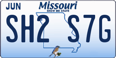 MO license plate SH2S7G