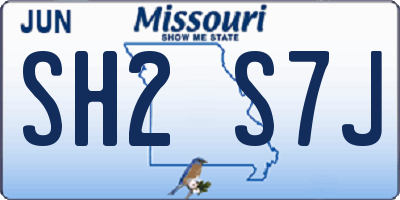 MO license plate SH2S7J