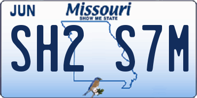 MO license plate SH2S7M