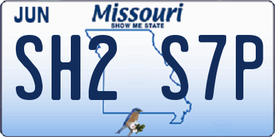MO license plate SH2S7P