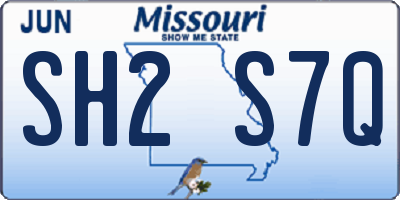 MO license plate SH2S7Q