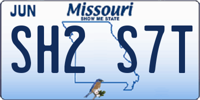 MO license plate SH2S7T