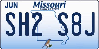 MO license plate SH2S8J