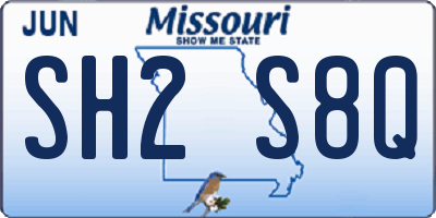 MO license plate SH2S8Q