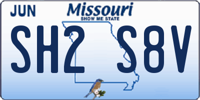MO license plate SH2S8V