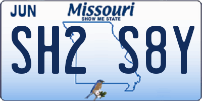 MO license plate SH2S8Y