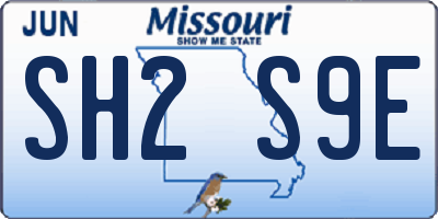 MO license plate SH2S9E
