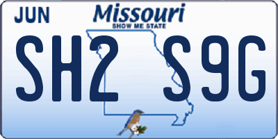 MO license plate SH2S9G