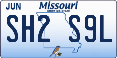 MO license plate SH2S9L