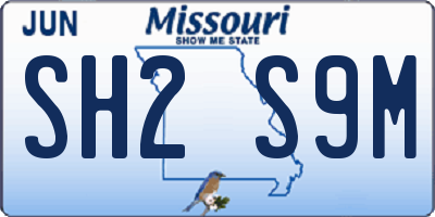 MO license plate SH2S9M