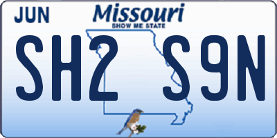 MO license plate SH2S9N