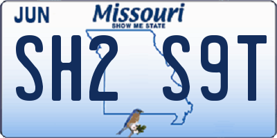 MO license plate SH2S9T
