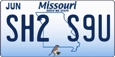 MO license plate SH2S9U